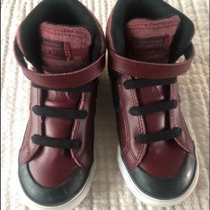 Toddler boys high top Converse shoes